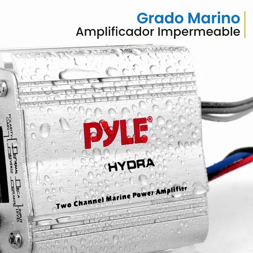 Vista 4 de Pyle Marine Amplifier, 400W 4 Channel Audio Amplifier with RCA Input