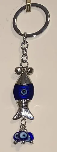 Vista 5 de LUCKBOOSTIUM Evil Eye Keychain & Protection, Evil Eye Car Hanging Ornament, Rear View Mirror Accessories, Home Decor Campanas en cadena Piscis