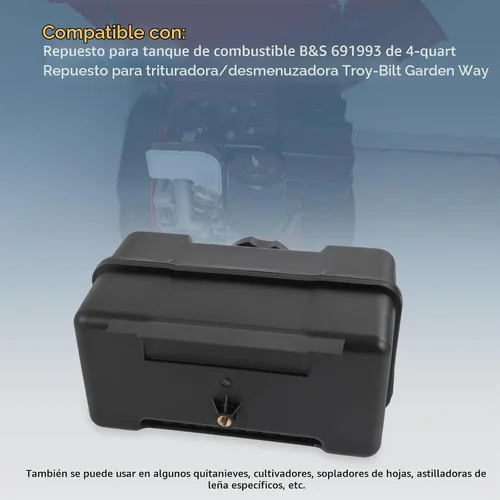 Vista 3 de 691993 Depósito de combustible de plástico de 4 cuartos con tapa y válvula de cierre