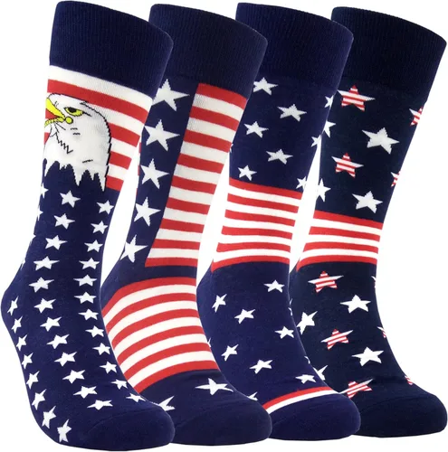 Vista 19 de HSELL Calcetines de vestir para hombre, diseños divertidos y locos, calcetines de algodón con patrón novedoso, regalos divertidos para hombres 12