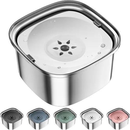 Vista 10 de UPSKY Cuenco de Agua para Perros de 3L 101oz Acero Inoxidable Sin Derrames Gran Capacidad Cuenco de Comida y Agua para Perros Alimentador de Agua