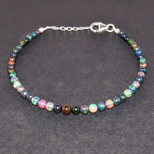 Vista 14 de Multi Gemstone Dainty Choker Bracelet