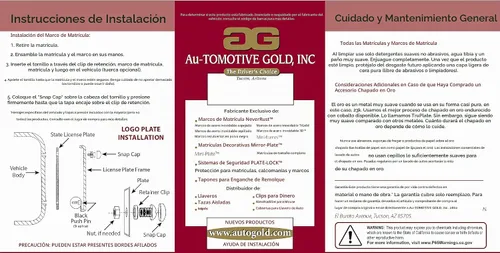 Vista 3 de Au-TOMOTIVE GOLD, INC. Logotipo negro con licencia oficial en la placa de matrícula para Toyota (negro)