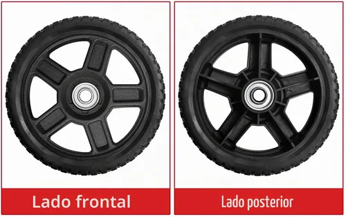 Vista 4 de Parts Camp Kits de ruedas de cortacésped Ruedas de plástico de 6 pulgadas