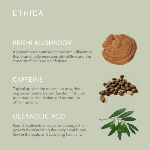 Vista 5 de Ethica Beauty Champú hidratante antienvejecimiento sin sulfato de grado de salón, fórmula hipoalergénica para el crecimiento del cuero cabelludo