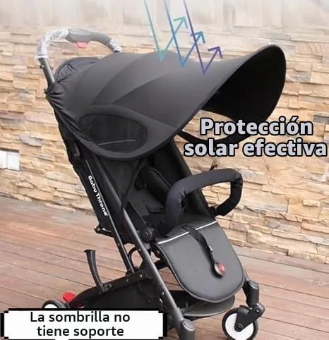 Vista 2 de Parasol universal para cochecitos, cubierta de protección UV transpirable, ajustable, parasol para cochecito de verano, accesorios para cochecito