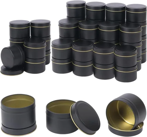 Vista 12 de IHDYPPEW Paquete de 48 latas doradas de 4 onzas con tapas, recipientes para velas, tarros de velas vacíos a granel, tarros de velas para hacer