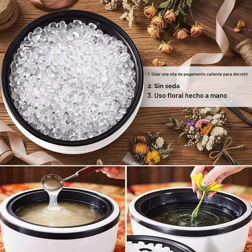 Vista 2 de Maitys Pegamento para encoladora de cantos termofusible de 3.53 oz para máquina de bandas de borde, gránulos de pegamento caliente, cuentas