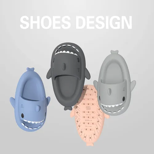 Vista 8 de ChayChax- Sandalias con diseño de tiburónnubecaricatura antideslizantes de punta abierta para niños y niñas, muy cómodas, bonitas, suela gruesa