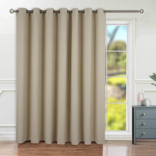 Vista 76 de BGment Cortina Oscurecedora para Puerta Corredera, Cortina Divisoria Opaca Ancha para Sala de Estar de 84 Pulgadas de Largo, Cortina Térmica de Rosa