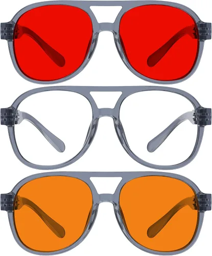 Vista 309 de Eyekepper Gafas de luz azul para hombre y mujer, paquete de 6 lentes Pilot Paquete de 6 color mezclado