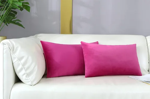 Vista 54 de mixeoo Comfy - Juego de 2 fundas de almohada decorativas de terciopelo grueso sólido y grueso, súper suaves, decoración del hogar para sofá, sala
