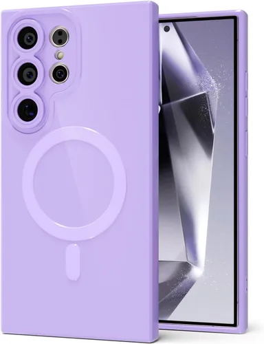 Vista 84 de Svanove Funda magnética de silicona para Samsung Galaxy S22, compatible con Magsafe, bonita funda para mujer, goma de gelatina brillante delgada