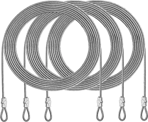 Vista 4 de Kit de herramientas de acero inoxidable de 6 pulgadas + 3 piezas de cuerda de cable para toldo triangular para toldo pérgolar al aire libre