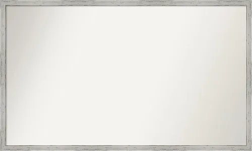 Vista 283 de Amanti Art Espejo de baño blanco para sobre el fregadero, 22 x 45 pulgadas, espejo de tocador rectangular blanco Lucie, marco de madera moderno