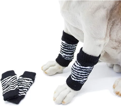 Vista 6 de ROZKITCH Protector de codo para perro, 2 patas delanteras y 2 patas traseras para rodilla, envoltura para codo de mascota, protector para calentar