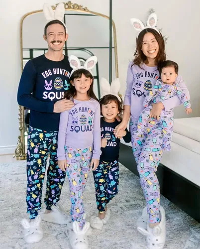 Vista 9 de The Children's Place - Pijamas de algodón a juego para la familia, temática de Pascua