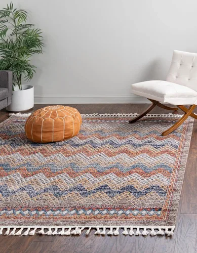 Vista 10 de Unique Loom Colección Aramis - Alfombra Stella (rectangular 2' 0" x 3' 1", Multi/Azul)