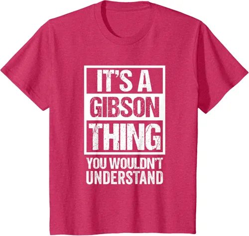 Vista 52 de It's A Gibson Thing You would Not Understand - Camiseta con nombre familiar, Negro, S