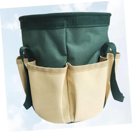 Vista 5 de Organizador de accesorios de plantación manual, bolsa de tela Oxford, bolsa de cubo de herramientas de jardinería, multibolsillos, almacenamiento