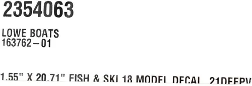Vista 4 de Lowe Boat Decal 2354063 18 Fish and Ski 20 1/2 Inch Metallic Silver