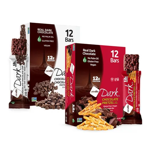 Vista 11 de NuGo Dark, caja variada de muestra, barra de proteínas veganas de 0.47-0.31 onzas, sin gluten, 12 CT