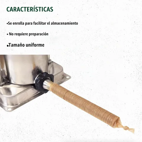 Vista 4 de LEM Products tripa artificial ahumada comestible a base de colágeno, 19mm