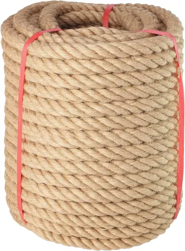 Vista 15 de Cuerda Manila de 1-1/2 pulgadas x 50 pies, cuerda gruesa trenzada de 1.5 pulgadas para paisajismo, manualidades, deportes, marina, proyectos