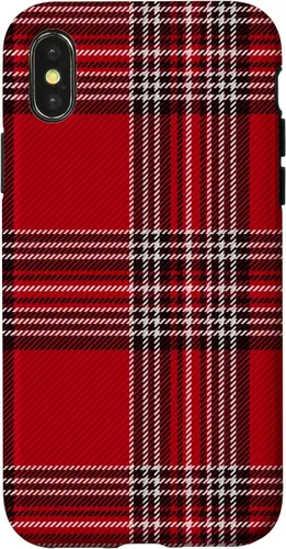 Vista 5 de Funda con diseño de Navidad a cuadros rojos para iPhone 13 Pro Max