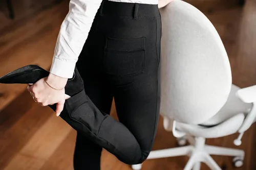 Vista 7 de Yogipace - Pantalones deportivos de yoga y de vestir para mujer, con trabillas para cinturón y pierna recta, disponibles en talla pequeña, regular
