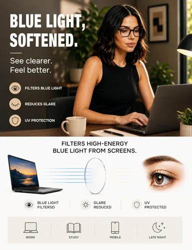 Vista 4 de TIJN Lentes de dormir para 99.9% TR90 con bloqueo de luz azul y verde, doble revestimiento AR con lente roja para juegos de computadora que reducen