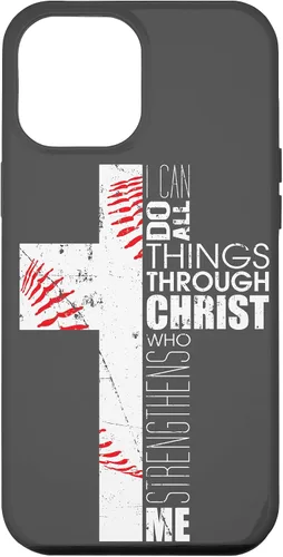 Vista 26 de Baseball Phone Case Christian Bible Verse Philippians 4:13 Case for iPhone 17