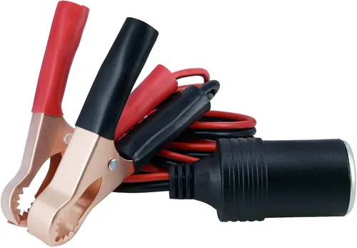 Vista 5 de 18AWG - Terminal de batería de 3 pies/3.3 ft, 12 V, adaptador hembra para encendedor de cigarrillos, cable de extensión de enchufe divisor