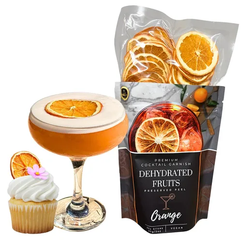 Vista 7 de Rebanadas de naranja secas a granel 210 ± porciones Frutas secas Preserved Peel Premium Tamaño a granel Frutas deshidratadas prémium