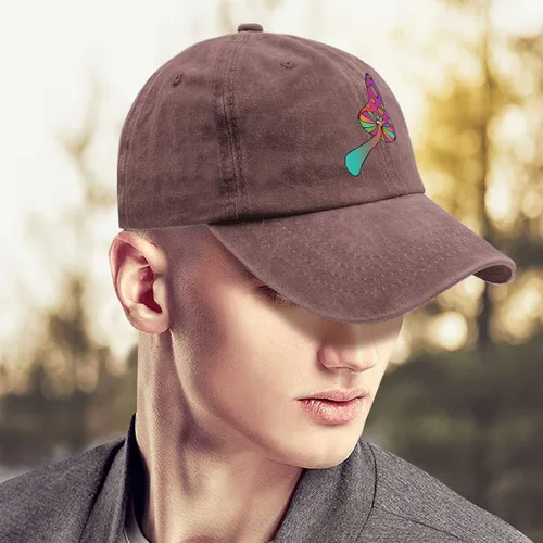 Vista 4 de devor Sombrero de papá con forma de hongo para hombre, divertido sombrero de mezclilla ajustable