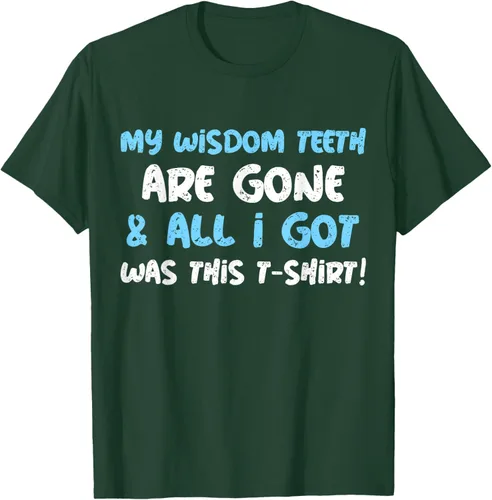 Vista 39 de My Wisdom Teeth Are Gone! Camiseta divertida de muelas del juicio, Negro
