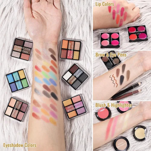 Vista 4 de Kit completo de maquillaje para adolescentes y mujeres, estuche de tren de belleza con juego de cosméticos de iniciación, caja de regalo de San