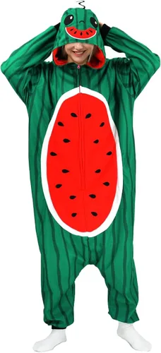 Vista 5 de Adult Fruit waterrmelon Onesie Pajamas Costume Cosplay Homewear Sleepwear Jumpsuit for Men Women Girls Boys Teens
