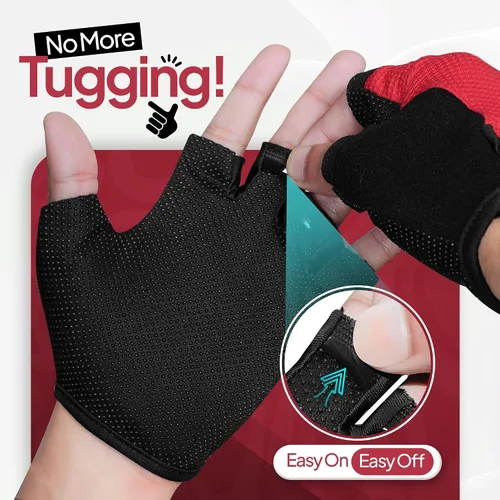 Vista 4 de 3 pares de guantes de ciclismo para niños, guantes de ciclismo antideslizantes sin dedos para niños y niñas Guantes de moto para niños