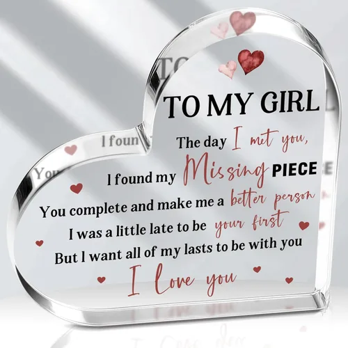 Vista 15 de Regalos para novia para mi novio, romántico día de San Valentín, regalo para él, su novio, novia, marido, esposa, corazón acrílico, recuerdo