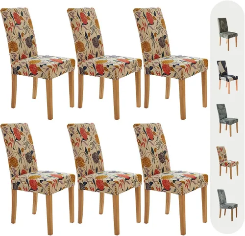 Vista 10 de Secgo - Juego de 2 fundas para sillas de comedor, funda elástica para sillas de comedor, fundas lavables de elastano para sillas de cocina Parsons