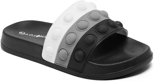 Vista 8 de Engtoy Sandalias para niños y niñas, unisex, ligeras, antideslizantes, puntera abierta, cómodas, para ducha, playa, divertidas sandalias