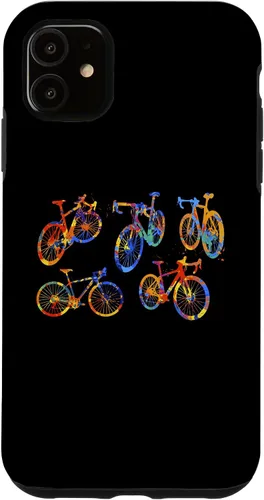 Vista 5 de iPhone 15 Road Bike Cyclist Graphic - Funda de diseño de bicicleta