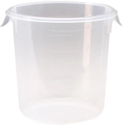 Vista 14 de Rubbermaid Productos comerciales Contenedor redondo de plástico para almacenamiento de alimentos con asa, 4 cuartos de galón, amarillo, rango