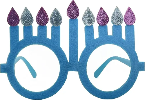 Vista 4 de The Dreidel Company Lentes Happy Hanukkah, regalos de fiesta y accesorios de fiesta, colores surtidos para niños