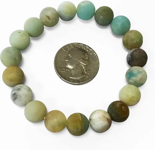 Vista 230 de Gem Avenue Handmade Round Bead Stretch Bracelet Unisex Natural Stone Beaded Jewelry for Men & Women, Elastic Wristband for Daily Wear