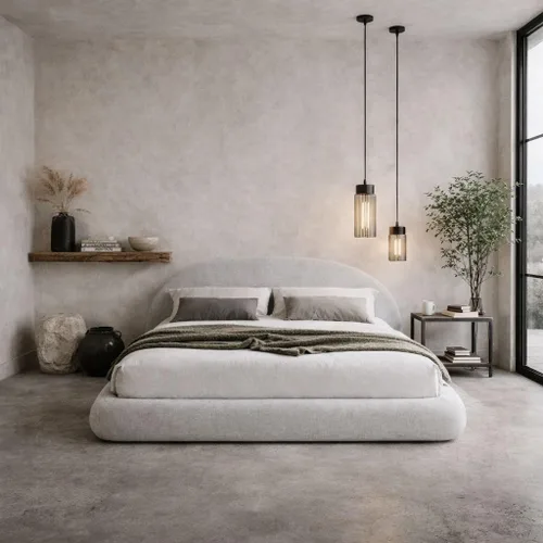 Vista 26 de Cama redonda – Funda lavable con cremallera – Espuma suave tapizada de lino – Modular minimalista moderno – Media luna – Se vende por separado