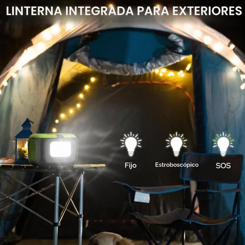 Vista 8 de Generador solar portátil de 300 W con panel solar plegable de 60 W, banco de energía solar de 120 W con salida de CA de 110 V para camping