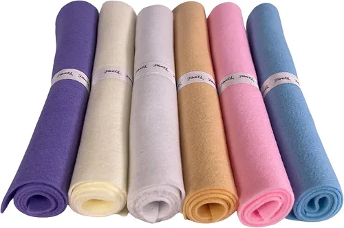 Vista 30 de FabricLA Hojas de fieltro acrílico para manualidades, cuadrados de fieltro precortados suaves de 4 x 4 pulgadas (3.9 in x 3.9 in), utiliza hojas