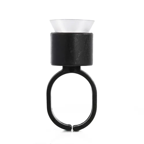 Vista 7 de Vasos para anillos de tinta de tatuaje, 100 anillos de pegamento de pigmento microblading con tapas de copas de tinta de esponja, maquillaje